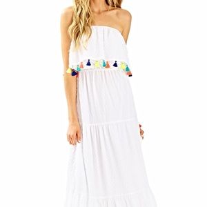 Lilly Pulitzer caridee white maxi dress xl